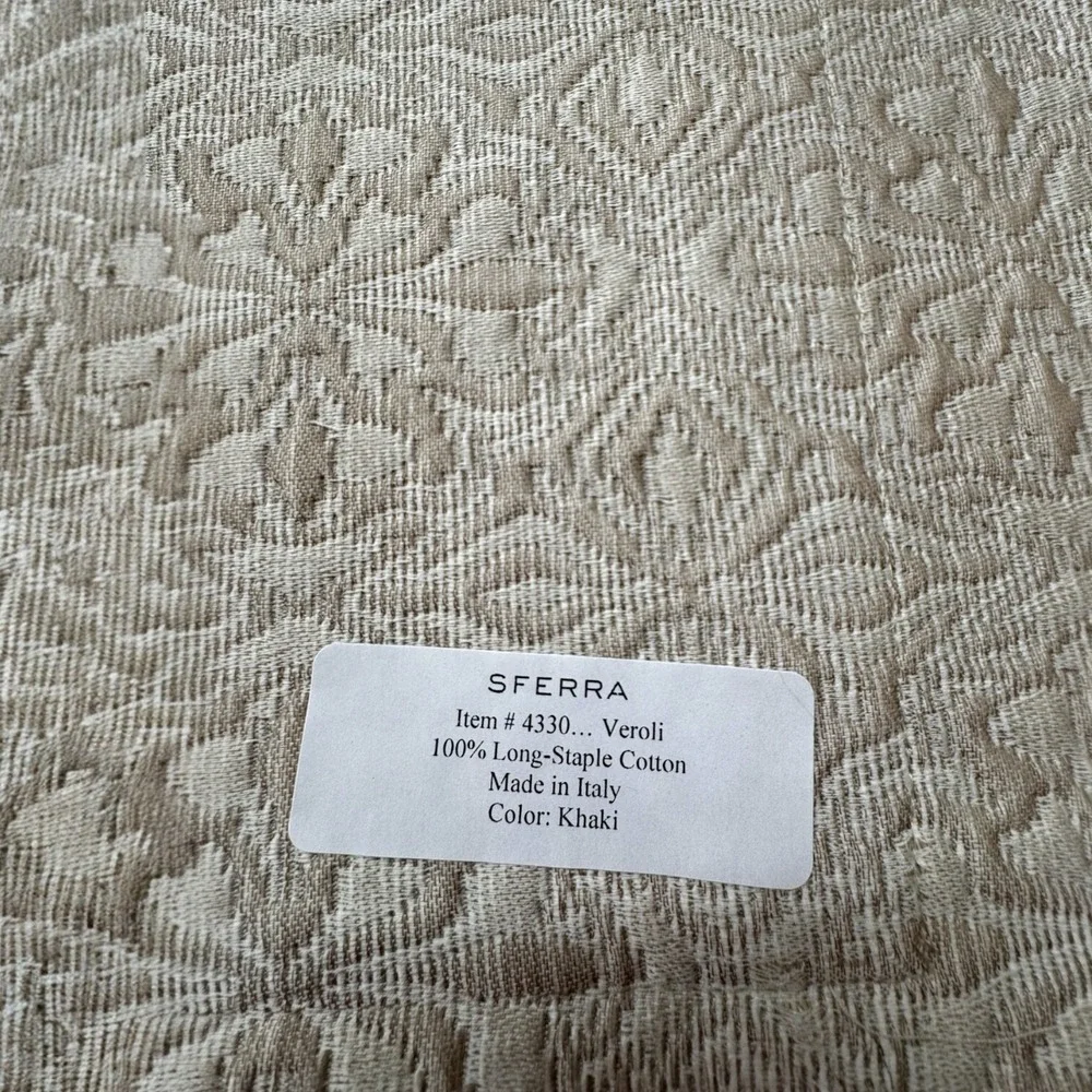 Sferra Veroli Std Khaki Pillow Flange #4330 21x26 Brand New w/tag Made in Italy
